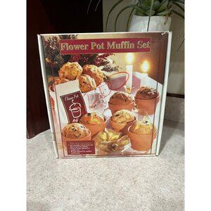 Vintage Flower Pot Muffin Trays with Recipes